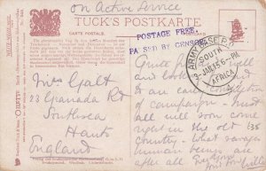 South West Africa 1915 WWI ABPO 4 Luderitzbucht Postcard to Hants England