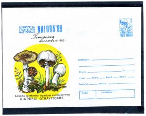 Romania 1989 MUSHROOMS Natura'99 Philatelic Exhibition Cover Postal History