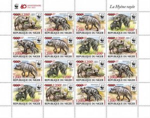 Niger - 2021 WWF 60th Anniversary, Animal - 16 Stamp Sheet - NIG210245e2