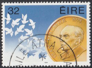 Ireland 1994 used Sc #946 32p MacBride Nobel Prize Winners