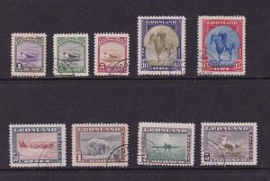 Greenland 1945 Sc 10-18 set of 9 FU