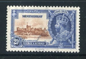 MONTSERRAT; 1935 early GV Jubilee issue fine used hinged 2.5d. value
