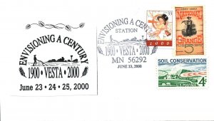 ENVISIONING A CENTURY CACHET (ADD-ON) ON COMBO SPECIAL CANCEL COVER VESTA 2000