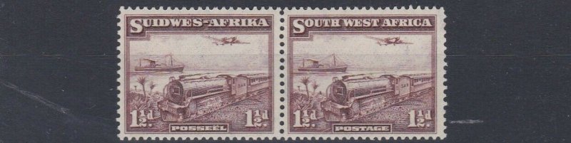 SOUTH WEST AFRICA  1937  S G 96  1 1/2D  PURPLE BROWN  MH 