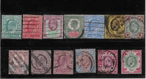 1902-11 Great Britain 127-38 +135c King Edward used set of 13