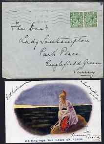 Great Britain 1914 Patriotic Christmas card (Britannia wa...