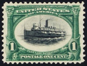 294, Mint VF NH 1¢ Ship Stamp - Stuart Katz