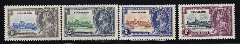 Nyasaland Scott # 47 - 50 set VF OG LH scv $ 40 ! nice colors ! see pic !