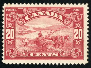 Canada Scott 157 Mint NH OG gum dist  Dark Carmine 1929 QC058 bhmstamps