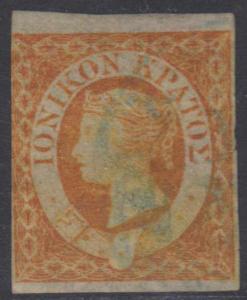 BC IONIAN ISLAND 1859 QV Sc 1 SG 1 KEY VALUE USED FINE & SCARCE SCV$750.00 