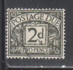 Great Britain,  2d Postage Due (SC# J68) Used