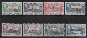 Falkland Islands Dependencies 5L1-8 1944 Overprint set MNH (*sch*)