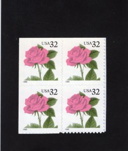 2492 Pink Rose, MNH blk/4
