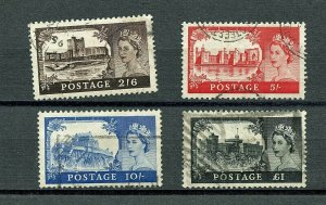 Great Britain #309-312 (GR818) complete Queen Elizabeth issue, Used, F-VF
