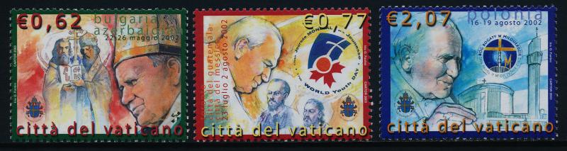 Vatican 1253-5 MNH Travels of Pope John Paul II, Architecture