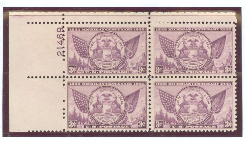 United States #775 Mint (NH) Plate Block