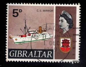 Gibraltar Scott 191A Used  Ship stamp 1969 issue