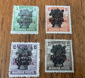 1920, Reaper with wheat overprint, 5, 10, 15, 20 Filler with watermark