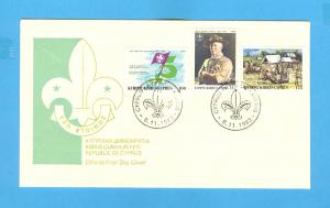 CYPRUS SC#585-587 75th Anniversary of World Scouting (1982) FDC