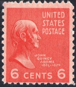 SC#811 6¢ John Quincy Adams (1938) MLH