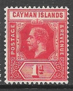 Cayman Islands 33: 1/2d George V, MH, F