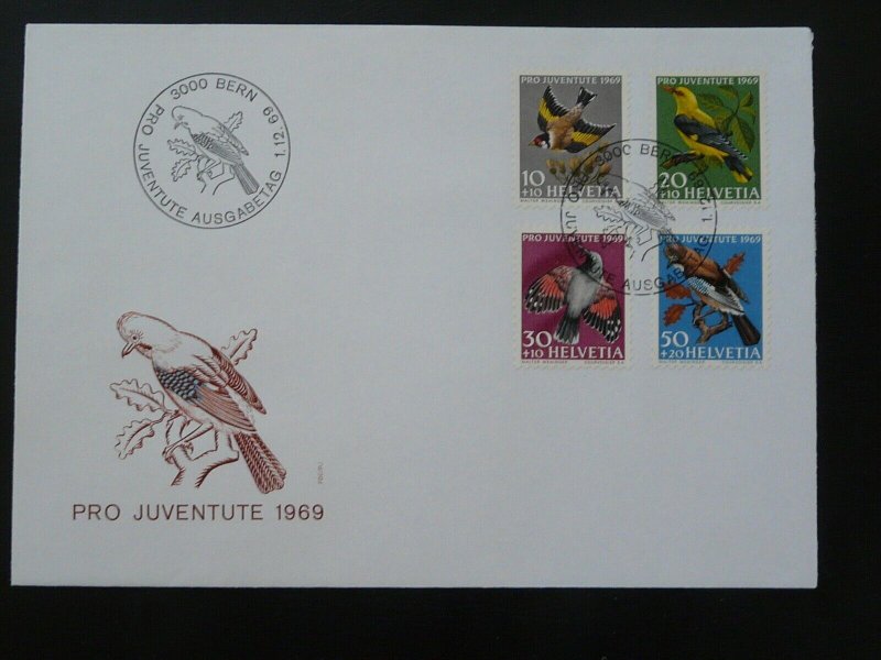 birds Pro Juventute 1969 FDC Switzerland (50% discount possible)