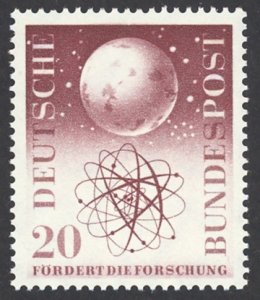 Germany Sc# 731 MNH 1955 Globe & Atomic Symbol