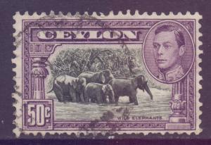 Ceylon Scott 286e - SG394d, 1938 George VI 50c Perf 11.1/2 x 11 used