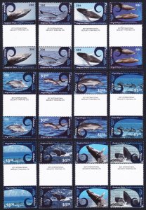 Aitutaki Cetaceans Whales Dolphins 12v Gutter Pairs 2012 MNH SC#581-592