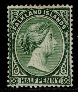 Falkland Islands QV SG16, D Green, M Immaculate Condition. Cat-