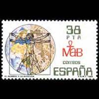 SPAIN 1984 - Scott# 2365 Da Vinci Study Set of 1 NH