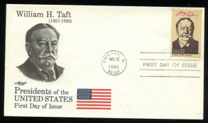 US 2218h AMERIPEX '86 - William H. Taft UA Artmaster cachet FDC