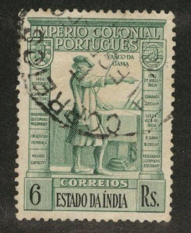 Portuguese India Scott 442 Used from 1938 common design set