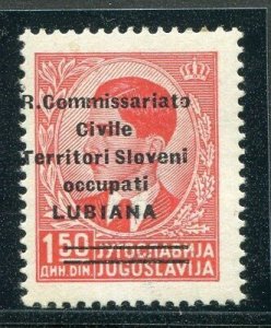 Ljubljana - 1.50 d. modified overprint moved