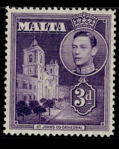 MALTA GVI SG223, 3d dull violet, LH MINT.