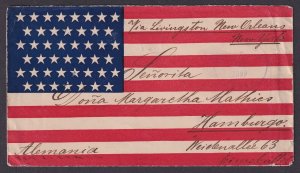 Guatemala, Scott 43 strips on 1899 US SPANISH AMERICAN War cover to Germany