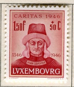 LUXEMBOURG; 1947 early John the Blind fine Mint hinged 1.50F. value