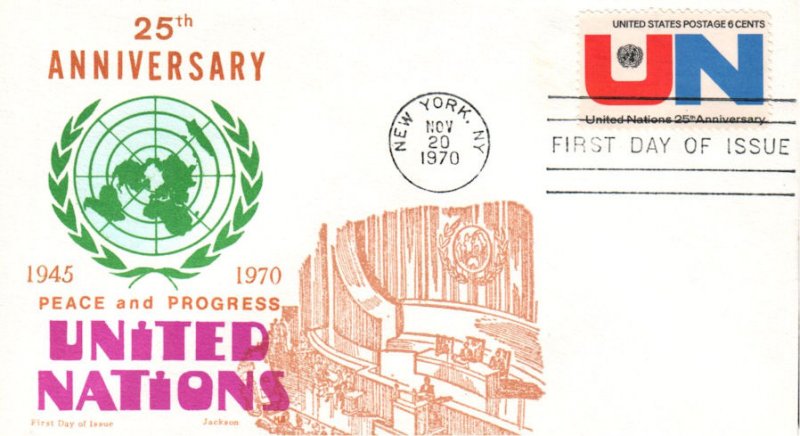 #1419 United Nations Overseas Mailer FDC