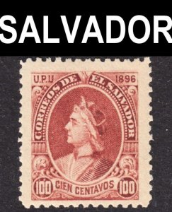 El Salvador Scott 170L unwtmk F to VF mint OG NH. Reprint on thick paper. FREE..