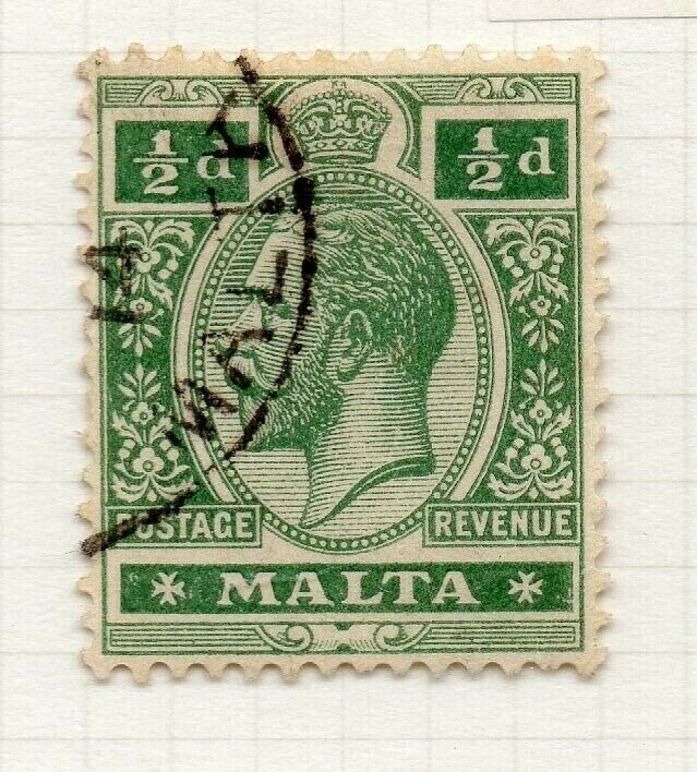 Malta 1914-22 Early Issue Fine Used 1/2d. 321504