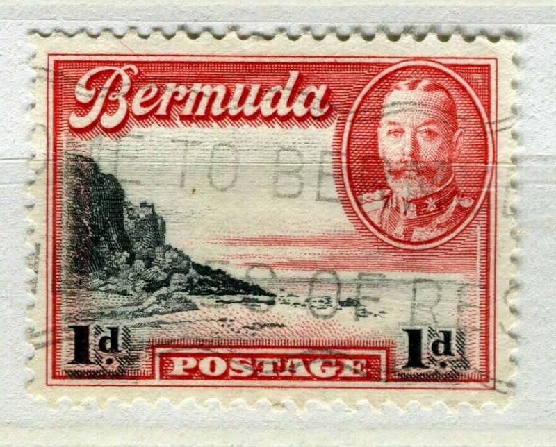 BERMUDA; 1936 early GV pictorial issue fine used 1d. value