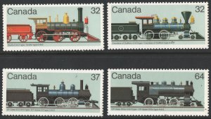 SC#1036-1039 32¢ Canadian Locomotives: 2nd Series (1984) MNH