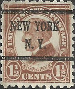 # 582 Used Brown Warren G. Harding