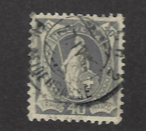 Switzerland SC#85 Used F-VF hr SCV$21.00...Nice Stamps!