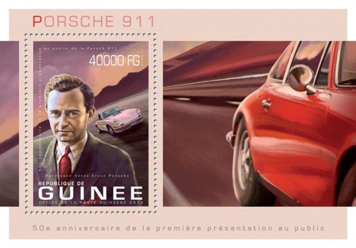  Porsche 911 Ferdinand Sport Cars Autos Transport Guinea-Bissau MNH stamp set