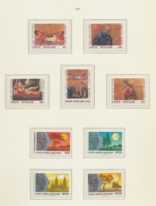 VATICAN - Scott 865-869 & C88-C91 - MNH - 1990