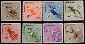 Dominican Republic 1957 SC# 479-83,C100-2 Olympics MNH-OG E90