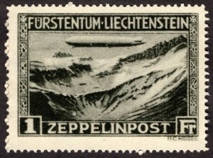 1931, Liechtenstein 1Fr, MNH Reprint, Sc C7