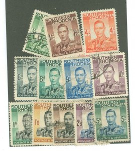 Southern Rhodesia #42-54 Used Single (Complete Set)