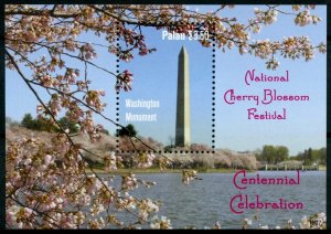 Palau 2012 MNH National Cherry Blossom Festival 1v Sheet Washington Momument